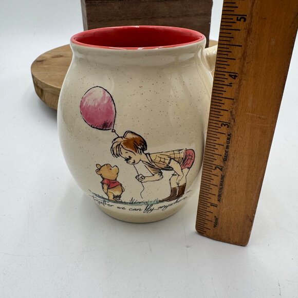 Disney Store Winnie the Pooh Mug Christopher Robin Piglet balloons - Picture 6 of 7